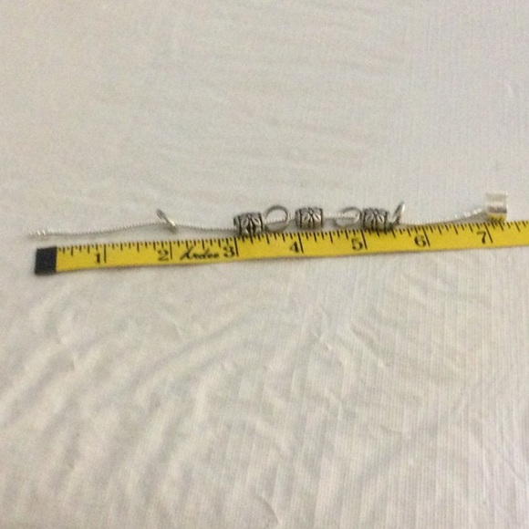 Silver Color Charm Bracelet with Intricate Floral Beads. NWOT - Picture 3 of 3